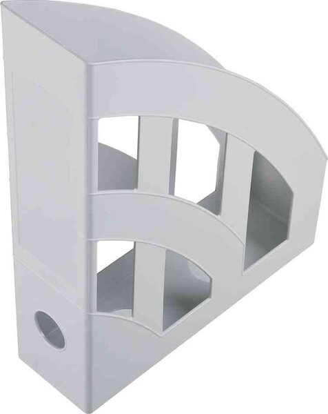 Jeu de 4 porte-revues Economy  format A4  en polystyrène  gris HELIT