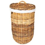 vidaXL Panier à Linge 2 Pièces Marron Rattan Kubu