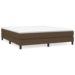 vidaXL Cadre de lit sans matelas marron foncé 180x200 cm tissu
