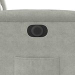 vidaXL Fauteuil inclinable électrique gris clair tissu microfibre