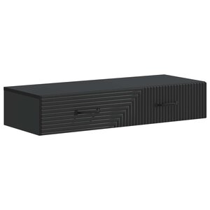 vidaXL Table d'appoint murale Noir 87 5 x 34 5 x 17 cm