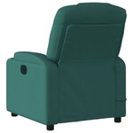 vidaXL Fauteuil de massage inclinable Vert foncé Tissu