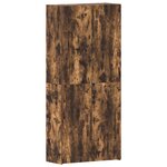 vidaXL Cabinet à chaussures Chêne fumé 80x35 5x180 cm Bois d'ingénierie