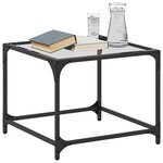vidaXL Tables basses avec dessus en verre transparent 2 Pièces acier