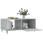 vidaXL Table basse gris béton 90x50x40 cm bois d'ingénierie