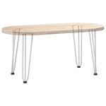 vidaXL Pieds en épingle à cheveux pour table basse 4 pièces Blanc 42 cm Acier massif
