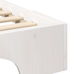 vidaXL Cadre de lit surélevé avec stockage Blanc bois