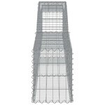 vidaXL Paniers à gabions arqués 2 Pièces 400x30x40/60 cm Fer galvanisé