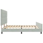 vidaXL Cadre de lit Gris clair 200x200 cm Velours