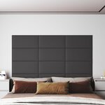 vidaXL Panneaux muraux 12 Pièces Gris 60x30 cm Similicuir 2 16 m²