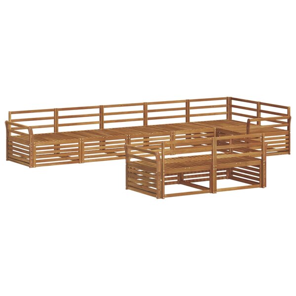vidaXL Ensemble de canapés d'extérieur 8 pc Naturel