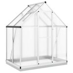 vidaXL Serre avec cadre de base argenté 169x114x202 cm aluminium