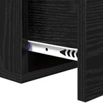 vidaXL Cabinet de chevet Chêne noir 35 x 35 x 20 cm Bois d'ingénierie