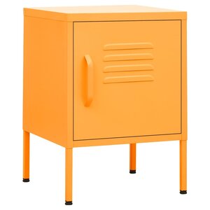 vidaXL Table de chevet Jaune moutarde 35x35x51 cm Acier