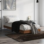 vidaXL Cadre de lit chêne marron 75x190 cm bois d'ingénierie