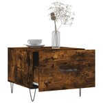 vidaXL Tables basses 2 Pièces chêne fumé 50x50x40 cm bois d'ingénierie