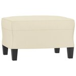 vidaXL Ensemble de canapés 3 Pièces avec coussins Crème Similicuir