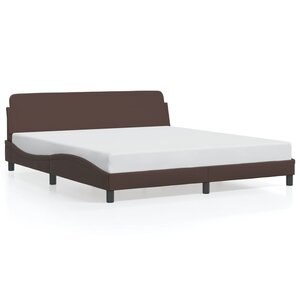 vidaXL Cadre de lit Dover marron 180x200 cm similicuir