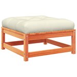 vidaXL Salon de jardin 9 Pièces avec coussins marron cire bois pin massif