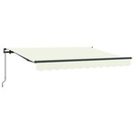 vidaXL Auvent Rétractable Crème 300 x 200 cm tissu