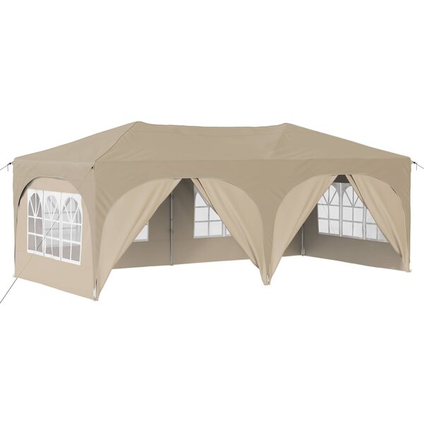 vidaXL Tente de fête pop-up 575 x 288 x 245 cm Crème Tissu Oxford