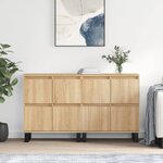 vidaXL Buffets 2 Pièces chêne sonoma bois d'ingénierie
