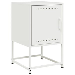 vidaXL Table de chevet blanc 36x39x60 5 cm acier