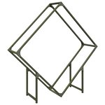 vidaXL Portant de bois chauffage vert olive 100x25x100 cm