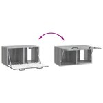 vidaXL Meuble TV mural Sonoma gris 59 5 x 31 x 30 cm Bois d'ingénierie