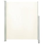 vidaXL Auvent latéral rétractable de patio 160 x 300 cm Blanc cassé