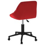vidaXL Chaise pivotante de bureau Rouge bordeaux Velours