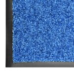 vidaXL Paillasson lavable Bleu 60x90 cm
