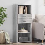 vidaXL Buffet haut sonoma gris 50x42 5x124 cm bois d'ingénierie