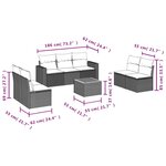 vidaXL Salon de jardin 8 Pièces avec coussins gris résine tressée