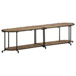 vidaXL Meuble TV 160x42x40 cm bois massif de manguier brut