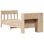 vidaXL Lit bibliothèque sans matelas 75x190 cm bois de pin massif