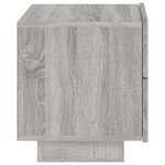 vidaXL Table de chevet avec lumières LED sonoma gris 70x36x40 5 cm