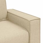 vidaXL Canapé 2 places Crème 140 cm Tissu