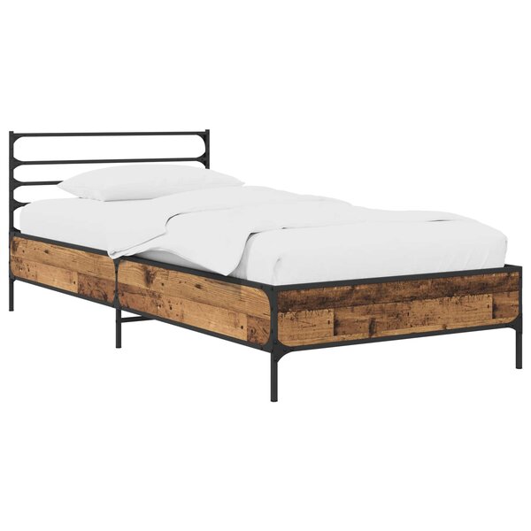 vidaXL Cadre de lit Bois ancien 80 x 200 cm Bois d'ingénierie