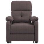 vidaXL Fauteuil inclinable électrique Marron foncé Tissu