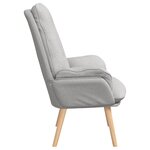 vidaXL Fauteuil relaxant en tissu gris nuage