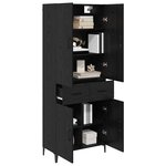 vidaXL Haut Armoire Chêne noir 69 5 x 34 x 180 cm Bois d'ingénierie
