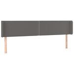 vidaXL Tête de lit à LED Gris 183x16x78/88 cm Similicuir