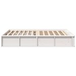 vidaXL Cadre de lit avec stockage Blanc 120 x 190 cm bois