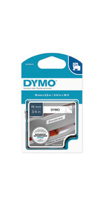 DYMO LabelManager cassette ruban D1 hautes performances Polyester Permanent 19mm x 5 5m Noir/Blanc