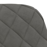 vidaXL Chaises pivotantes à manger lot de 2 Gris foncé Velours