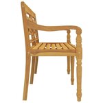 vidaXL Banc Batavia 150 cm Bois massif de teck