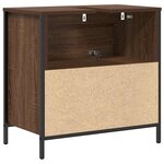 vidaXL Meuble salle de bain lavabo tiroirs chêne marron 60x34 5x60 cm