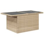 vidaXL Salon de jardin 11 Pièces avec coussins beige résine tressée