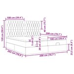 VidaXL Cadre de lit ottoman avec matelas noir 200x200cm velours